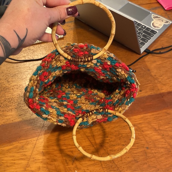 Super cute beanie handbag with bamboo handles - Picture 2 of 2